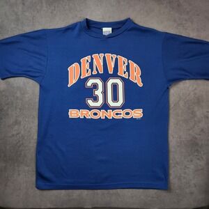Denver Broncos Football Jersey Mens XL Blue #30‎ Terrell Davis 1999 Sport Attack
